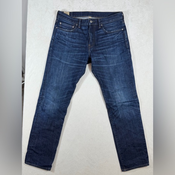 J. Crew Other - J. Crew 770 33W 32L Dark Wash Denim Blue Straight Jeans